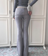 ben over low ribbed bootcut knit pt