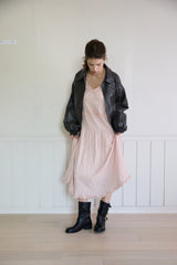 CHIFFON FRILL STRAP DRESS