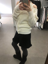 ホイッスルアンゴラホルターネックカーディガン (3color)
