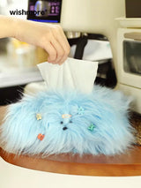 Cute diy plush puppy tissue bag