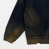 Oversized Polo Sweatshirt - Faded Black