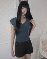 Cherryver Lace Short Sleeve T-Shirt