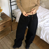 Benon Star Rivet Wide Cotton Pants