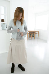 3 belt wrap cotton skirt(3colors)