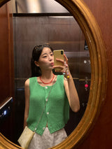 [MADE] KISSES TWO-WAY KNIT SLEEVELESS