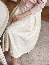 26SS★ Sotime Tassel Jacquard Flared Skirt