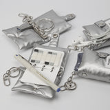 Mini 3-Ring Diary Keyring - Silver