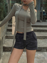 Linna Unbalanced Shoulder Scarf Long Sleeve