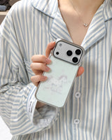 [Magsafe] ミントポニー シルバーガラスバンパーケース