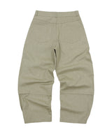  Dual-Tuck String Pants Beige