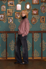LAYERED V NECK KNIT / INDI PINK