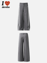 side lace wide slacks
