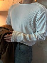 Lip u-neck long sleeve tee