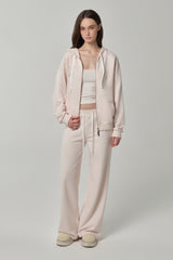 06 Crystal hooded zip-up, Pink