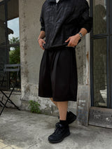 Even Three-Tuck Bermuda Pants