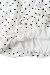 Ribbon tie blouse_dot