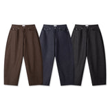 wide non-faded denim pants
