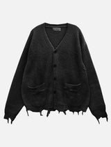 Nut mohair damage cardigan 3C