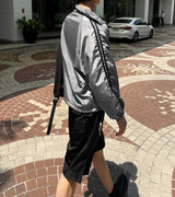 Lightweight High-Neck Side Track Wind Jacket