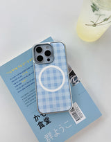 [MADE]ピクニックブルー エポキシ シルバー MagSafe対応 iPhoneケース