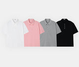No.1329 pk crop collar half T (4color)