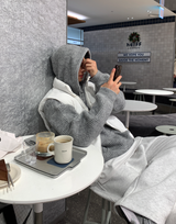 シドニーヘビーダーティウールブレンドオーバーフィットニットフーディー