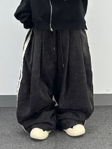 terry four pintuck pants