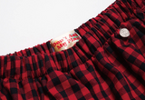 チェックバルーンスカートパンツ - Red
