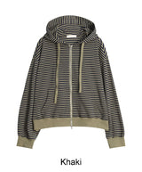 Caven Stripe Hooded Zip-Up