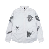 GS006 Tattoo See-Through Shirt (WHITE)