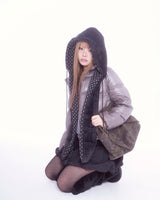 Fluffy hood muffler (black)