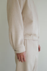 Wool jogger pants, Cream