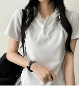 Brie button food short sleeve tee