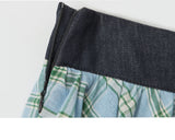 Clover Check Denim Skirt 232561104
