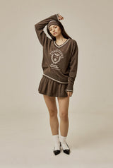 Isabel emblem knit skirt