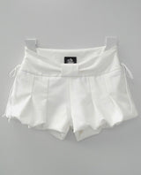 RIBBON MINI BALLOON PANTS (WHITE)