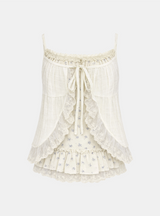 Lace Layered Ribbon Blouse