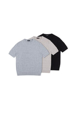 ケーブルニットTシャツ