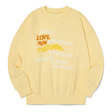 LOVE NEW CULTURES WORDING SWEATSHIRT [LEMON]