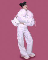 chill white cargo pants