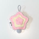(made) strawberry cream star light bulb keyring