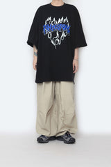 Heart Lettering Oversized Short-Sleeved T-Shirt