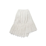 Ruffle long skirt_ivory