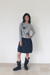 NYLON BALLOON SKIRT (NAVY)