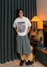 Pigmented Flared Short Bermuda Pants 4COLOR