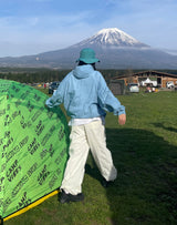 フーディーナイロンウィンドブレーカー (ブルー)