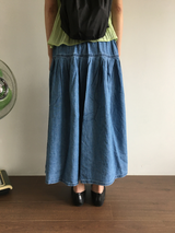 モリ デニム ロング スカートt (1color)