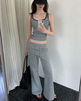 [ORIGINAL] Flat semi-bootcut training pants