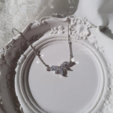 [VIVIZ Eunha Necklace] Heavenly Crystal Necklace - Silver (Regular Length Version)