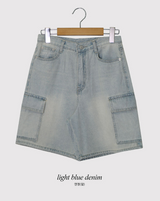 Cargo Denim Bermuda Half Pants